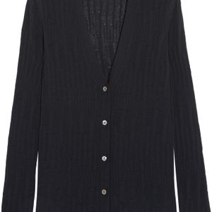 J Brand Blue Westmore Open-knit Cotton Cardigan