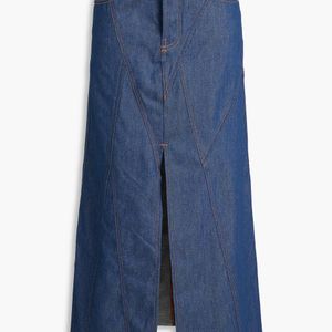 Maje Blue Jerry Denim Maxi Skirt