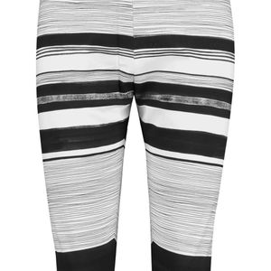 Norma Kamali White Cropped Striped Stretch-jersey Leggings