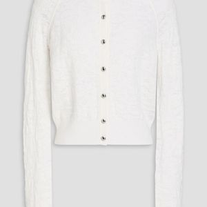 Rag & Bone White Lucia Jacquard-Knit Cardigan