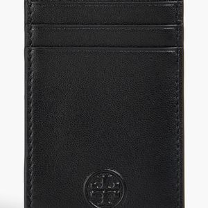 Tory Burch Black Fleming Leather Cardholder