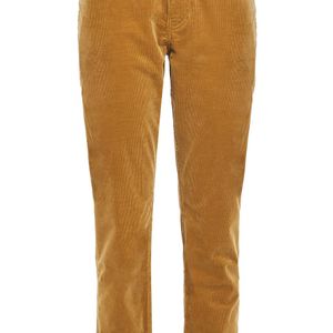 Joseph Natural Cropped Cotton-blend Corduroy Straight-leg Pants Camel
