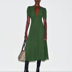 Reformation Deja Dress Evergreen
