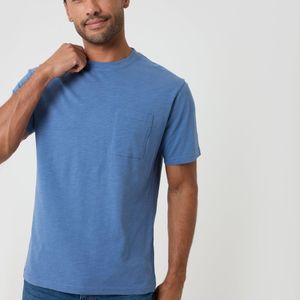 Threadbare Blue Jersey Slub Short Sleeve T-Shirt for men