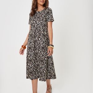Threadbare White Pure Cotton Midi Smock Dress With Pockets