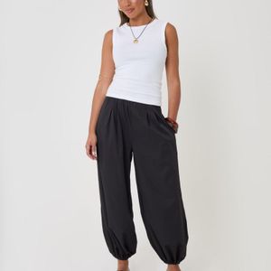 Threadbare White Balloon Trousers With Pockets