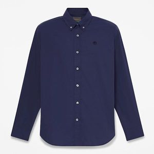 Timberland Blue Long-Sleeve Poplin Shirt For for men