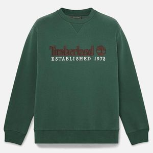 Timberland Green Established 1973 Embroidered Logo Crew Sweatshirt For for men