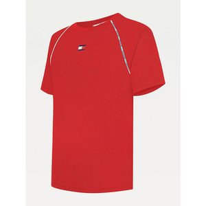Tommy Hilfiger T-shirt Met Contrasterende Biezen in het Rood voor heren
