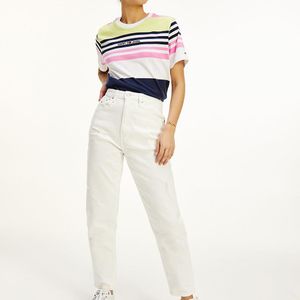 Tommy Hilfiger Witte High Rise Tapered Mom Jeans