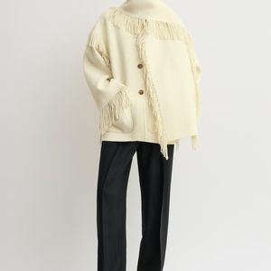 Totême  Natural Fringed Scarf Jacket