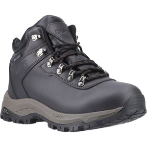 Hi-tec Black Eurotrek Lite Waterproof Faux Leather Dark Chocolate Hiking Boots for men