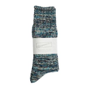 Anonymous Ism Green 5 Colour Mix Crew Cotton Socks for men
