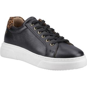 Hush Puppies Black Kathryn Leather Trainers