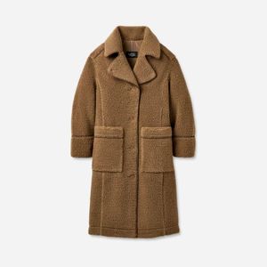 Ugg Brown Sema Fluff Coat Polyester