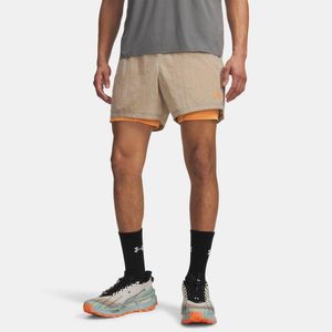 Under Armour Brown Trail Run Lined 5" Shorts City Khaki Apollo for men