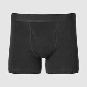Uniqlo Blue Cotton Boxer Briefs (Regular Rise) for men