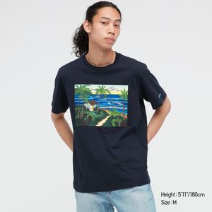 T-Shirt Stampa UT Heater Brown di Uniqlo in Blu da Uomo