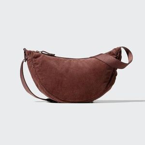 Uniqlo Brown Round Mini Shoulder Bag (Corduroy) for men