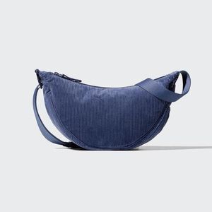 Uniqlo Blue Round Mini Shoulder Bag (Corduroy) for men