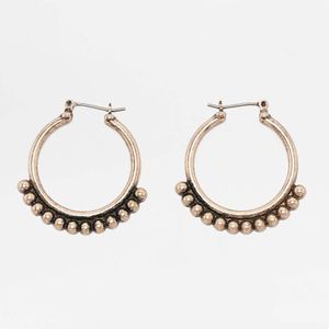 Urban Outfitters Metallic Statement Beaded Hoop Earrings