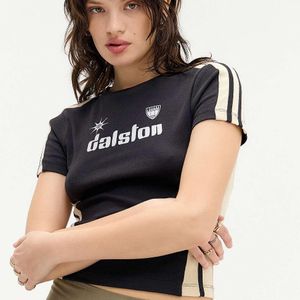 Urban Outfitters Black Uo Dalston Football T-shirt