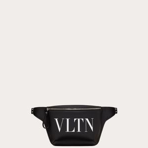 メンズ Valentino Garavani Vltn レザー ベルトバッグ ブラック