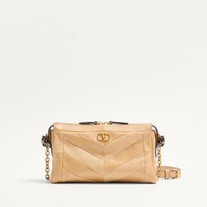 Valentino Garavani Natural Panthea Small Shoulder Bag