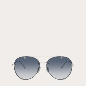Valentino Blue Pilot Metal Frame With Crystals