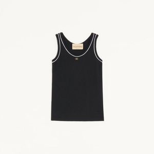 Valentino Black Cotton Jersey Top