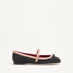 Valentino Garavani White Mary-Jane Rockstud Ballerina