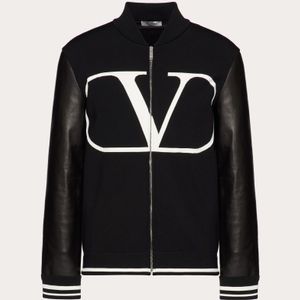 メンズ Valentino Vロゴ シグネチャー ヴァーシティ ジャケット ブラック