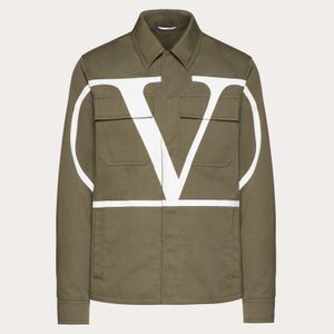 メンズ Valentino Vロゴ シグネチャー サファリジャケット グリーン