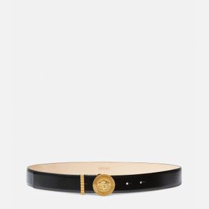 Versace White Medusa Biggie Leather Belt