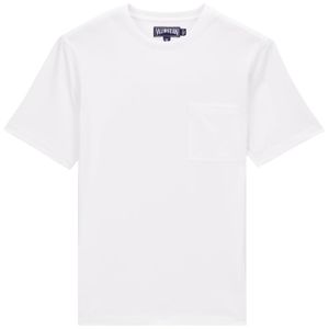 T-shirt Uomo In Jersey Di Cotone Pima Tinta Unita - T-shirt - Teegus di Vilebrequin in Bianco da Uomo