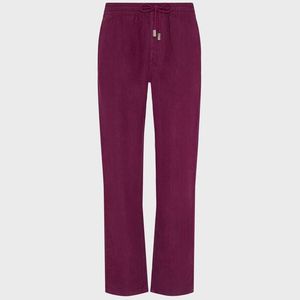 Vilebrequin Purple Linen Comfort Pants Solid for men