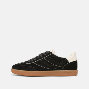Vince Black Oasis Contrast-Edge Suede Sneaker