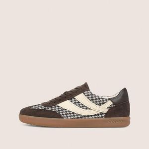 Vince Natural Oasis Suede & Houndstooth Sneaker