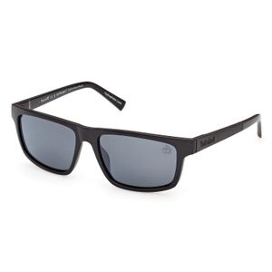 Timberland Black Tb00070 01D Sunglasses Injected Smoke Squared Polarized for men