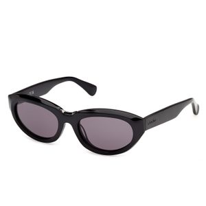 Max Mara Black Mm0203 01A Sunglasses Smoke Geometric Normal