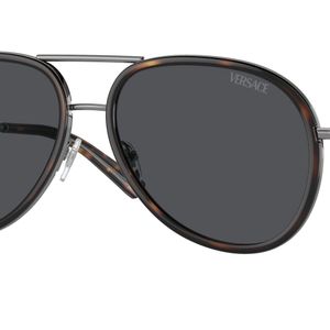 Versace Black Ve2260 100187 Sunglasses Metal Pilot Normal