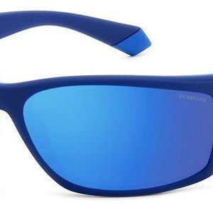 Polaroid Blue Pld 2135/S Zx9/5X Sunglasses Plastic Light Squared Polarized Mirror for men