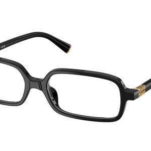Miu Miu Black Mu 01Yv 16K1O1 Optical Frames Acetate Squared Normal