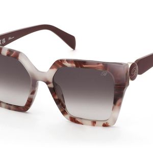 Blumarine Black Sbm243 0Z02 Sunglasses Acetate Geometric Normal Nuanced