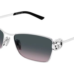 Gucci Black Gg2045S 002 Sunglasses Metal Cat Eye