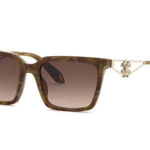 Roberto Cavalli Black Src157M Amsk Sunglasses Acetate Squared Normal Nuanced