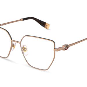 Furla Black Vfu873 0 Optical Frames Metal Geometric