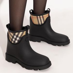 Burberry Black Marsh Stamp Wellington Boots