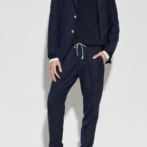 Eleventy Blue Crew Neck Sweater for men