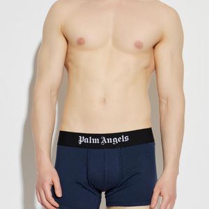 Palm Angels Blue Three-Pack Of Boxers With Logo for men